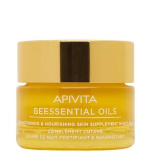 Apivita Beessential Oils Strengthening & Nourishing Skin Supplement Night Balm 15 Ml
