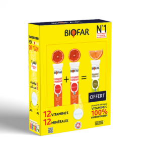 Biofar Pack 2*12 Multivitamine 20 Comprimes + Acerola Vitamine C 20 Comprimes Offert