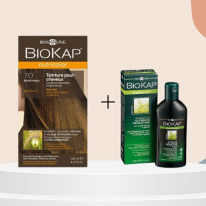 Biokap nutricolor 7.0 140ml+shampoing nourissant reparateur 100ml pack