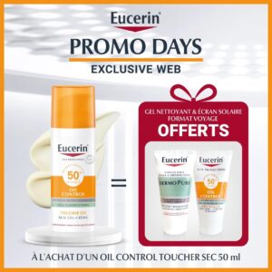 Eucerin Sun Toucher Sec Gel Crème Huile Controle = 2 Miniatures Offertes