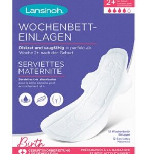 Lansinoh Serviettes Post Partum Extra-absorbantes M +2 Semaine 12 Unités