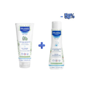 Mustela Gel 2en1 200ml+ Lait De Toilette 200ml -50%