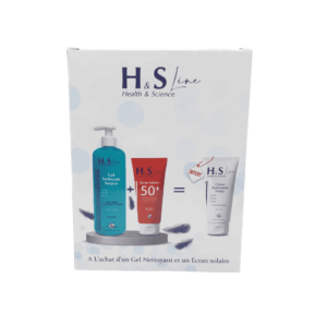 H&S Line Gel Nettoyant 250ml+Ecran Solaire Invisible spf50+50ml + Creme Hydratant 50ml Pack