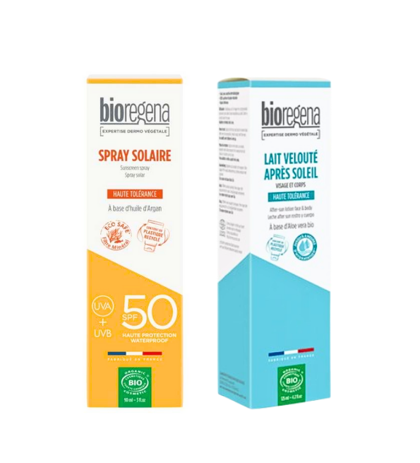 Bioregena Duo Pack Spray Solaire 90ml+Lait Veloute 125ml -50%