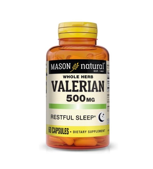 Mason Natural Whole Herb Valerian 500mg 60 capsules 1152-60A